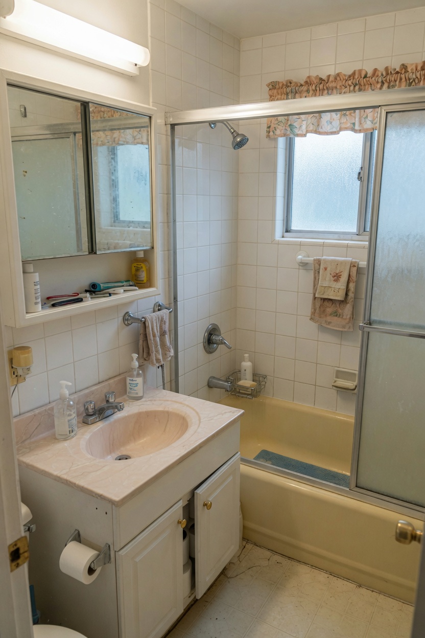 Bathroom before redesign